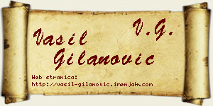 Vasil Gilanović vizit kartica